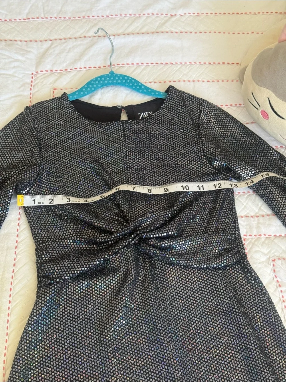 Zara Girls Sparkly Metallic Party Dress – Size 11–12 / 152